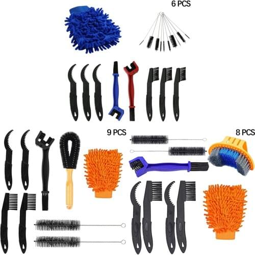 Set of 19/9 Bicycle Cleaning Tools Set, Bike Clean Brush Kit Cycling Cleaner Washer Suitable for Mountain Bike Road Bike