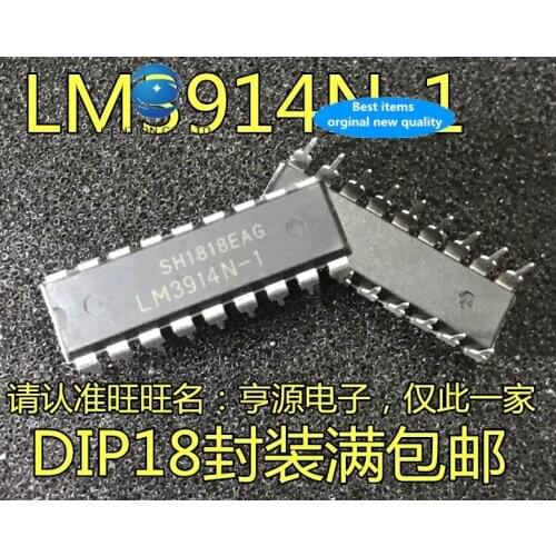 30 PCS 100% new and orginal real stock LM3914 LM3914N - 1 LED bar graph display driver DIP to 18