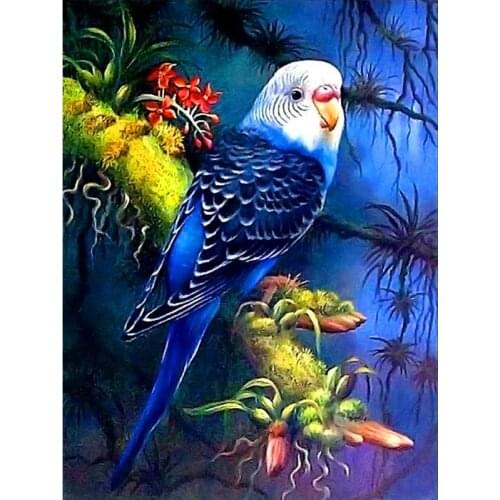 Parrot DIY 5D Full Drill Diamond Painting Embroidery Cross Stitch Kit Rhinestone