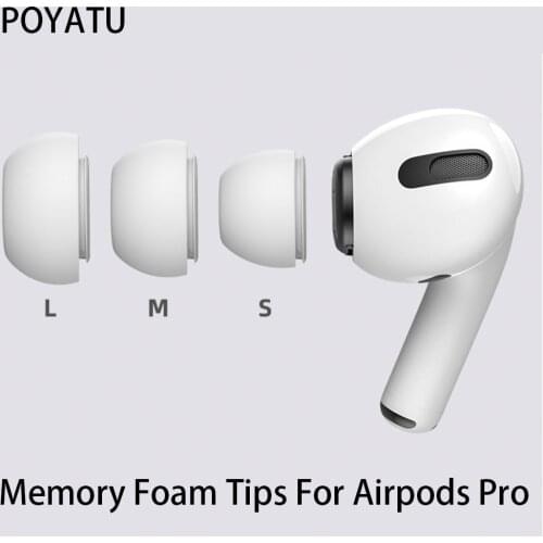 POYATU Anti Slip Earbud For Airpods Pro Accessories Silicone Eartips For Apple Airpods Pro Ear Pads Replacement Tips Ear Tips