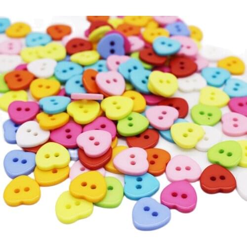 Heart Pattern Buttons For Scrapbooking Resin Buttons Sewing Craft Buttons Decorative Buttons For Children Botones 2 Holes