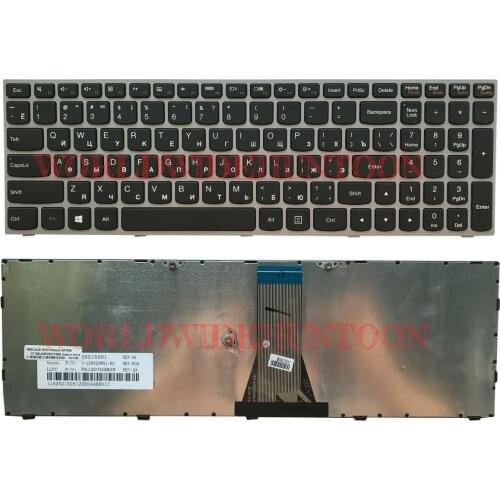Reboto High quality Original Russian Laptop Keyboard for Lenovo Ideapad Z50-70 Z50-75 RU Layout silver color 100% Tested