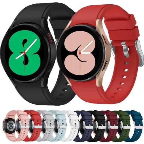 20mm Strap For Samsung Galaxy Watch 4 classic 46mm 42mm smartwatch Silicone Ridge Sport Bracelet Galaxy Watch 4 44mm 40mm band
