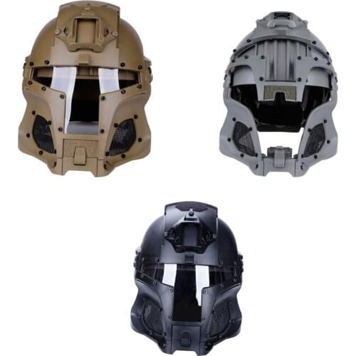 Tactical Medieval Iron Warrior Motorcycle Helmet Mask Outdoor