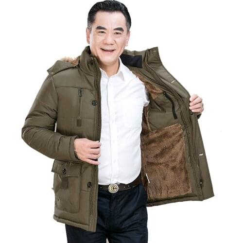 Warm Winter Parka Big fur collar hooded Casual Long Jacket Mens Windbreaker Warm Plus Velvet Thick Overcoat Daddy Coats #6780