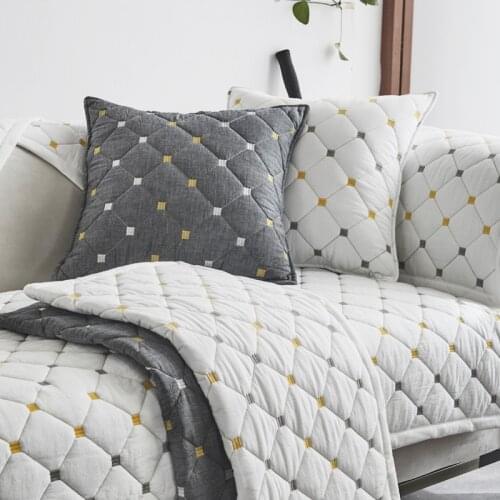 Thicken Plush Sofa Cover New Soft Sofa Towel Cushion Solid Color Corner Sofa Cover for Living Room Decor Non-slip Couch Covers