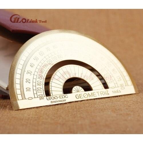 Length 10cm high quality copper Protractor Office & School Supplies School Educational Supplies Measuring tools