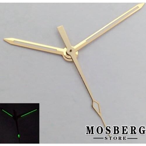 Green Luminous Gold Watches Accessories Pointer Watch Hands Parts Fit Miyota 8215 8205 821A DG2813 3804 Automatic Movement
