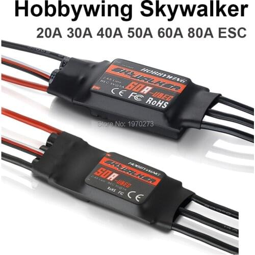 1PCS Hobbywing Skywalker 20A 30A 40A 50A 60A 80A ESC Speed Controler With UBEC For RC FPV Quadcopter RC Airplanes Helicopter