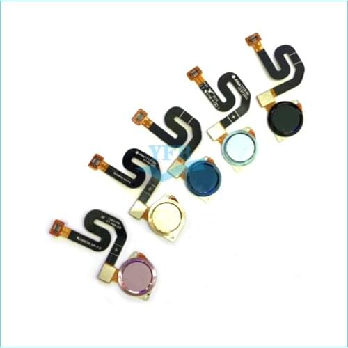 5pcs Home button Fingerprint Touch ID Sensor Return Key Flex Cable For Motorola Moto G7 Plus Power Replacement Repair Parts