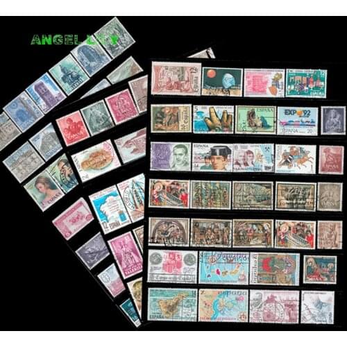 95 PCS All Used Postage Stamps With Post Mark From Spain For Collection
