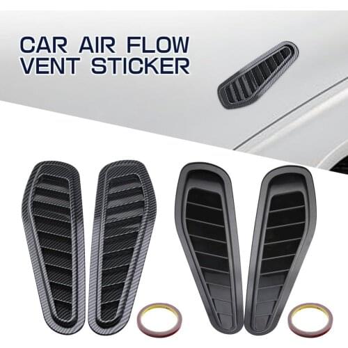 Car Sticker Air Flow Intake Cover Carbon Fiber Air Flow Intake Decorative Scoop Hood Bonnet Vent Front Engine Cover Vehicle Auto