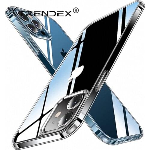 Tempered Glass Case For iPhone 12 11 Pro XS Max XR 7 8 SE 2020 Shockproof Ultra Slim Crystal Clear TPU Cover For iPhone 12 Mini