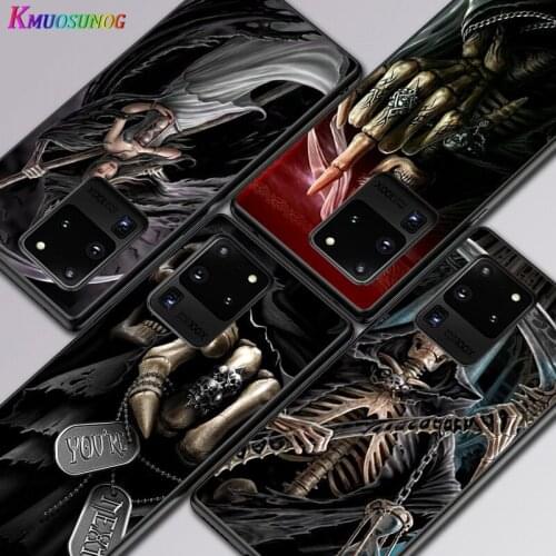 Cool Evil Grim Reaper For Samsung A01 02 02S 11 12 21 21S 22 31 32 41 42 51 72 S20 Ultra Plus 4G 5G Black Soft phone Case