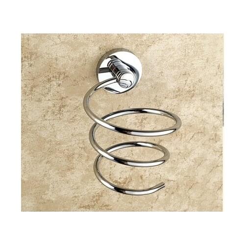 High quality total brass material bathroom hair dryer holder bathroom accessories storage and rack and holder