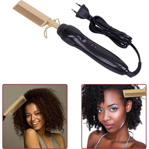 Electric Comb Straightener High Heat Press Comb Hot Straightening Electric Comb Environmentally Friendly Titanium Alloy