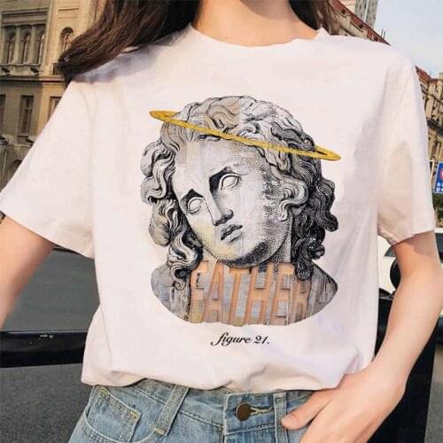 Vaporwave t shirt women tshirt t-shirt female david Michelangelo kawaii aesthetic korean harajuku ulzzang 90s Graphic shirts