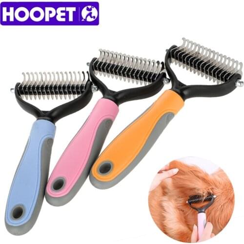 HOOPET Pet Dog Grooming Shedding Brush Cat Comb Cleaning Supplies Massager Supplies