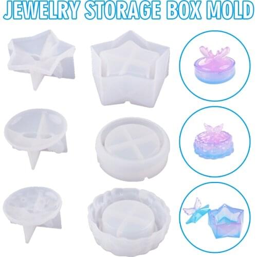 Jewelry Storage Box Mold Silicone Container Mold Epoxy Resin Casting Mould DIY Craft Bracelet Jewelry Case Home Decoration