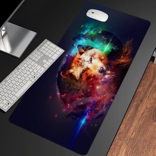 XXL Oversized Wolf Beautiful Cute Printing Gaming Cool Desk Pad Anime Pad Computer Player Mouse Pad PC Gamer Keyboard Mats