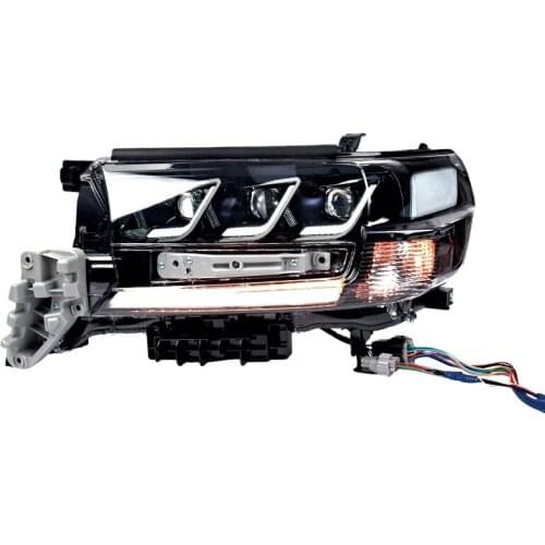 MAICTOP car accessories car led headlight 3 angel eyes led lens for landcruiser 2016-2020 newest design good price