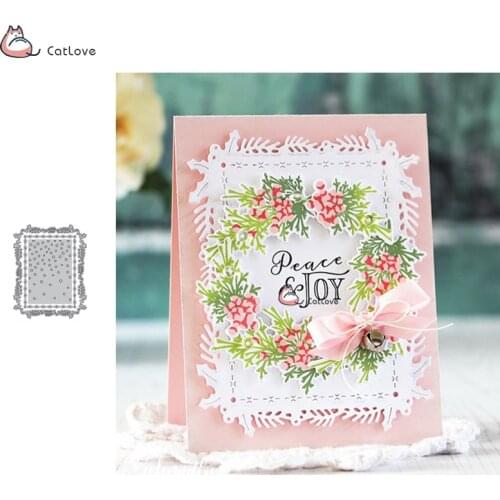 Boughs Background Metal Cutting Dies Christmas Stencils For Scrapbooking Album Paper Card Decorative Craft Embossing Die Cuts