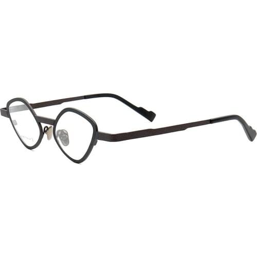 Polygon Eyeglasses Men Women Titanium Glasses Frame Man High Quality Brand Ultra Light Spectacles for Prescription