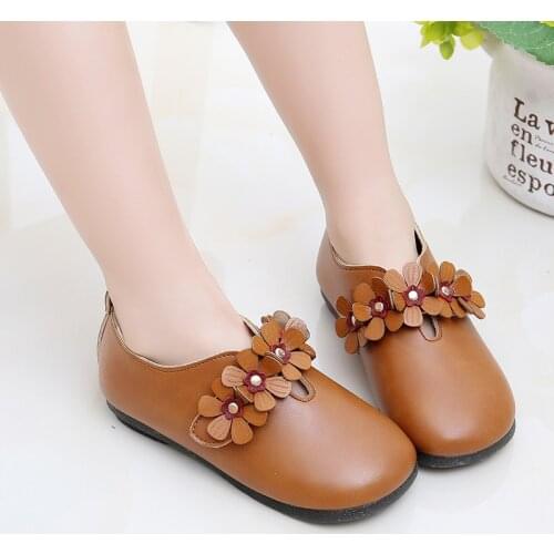 2020 Fashion Spring Flower Baby Girl Party Dance Shoes Kids Leather Shoe Toddler Princess Shoes For Little Girl 1 2 3 4 5 6 Year