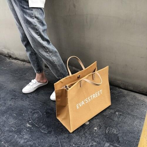 New Summer Canvas Handbags for Baggage Girls 2019 Fashionable Single Shoulder Baggage Girls Large Capacity Shopping Bags