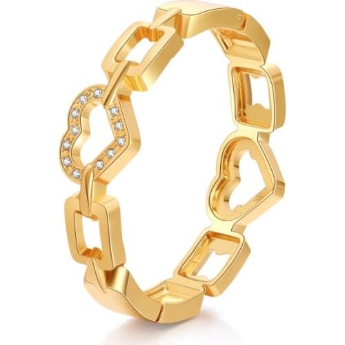 ORNAPEADIA Gold Love Heart and Square Geometric Luxury Alloy Metal Bracelet for Women Gifts for Girlfriends Friends Bangles