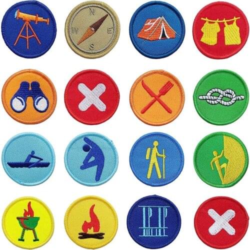 Simple Life Hiking Workout Iron On Knitting Textile Woven Sewing Accessories Patch Piece Popular Stripes Applique Stickers