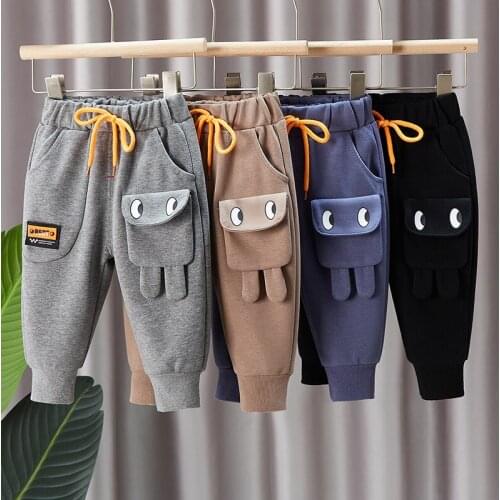 6-month-old-4-year-old boy cartoon pants spring and autumn pants sportswear casual fashion pants box 3D cartoon pants