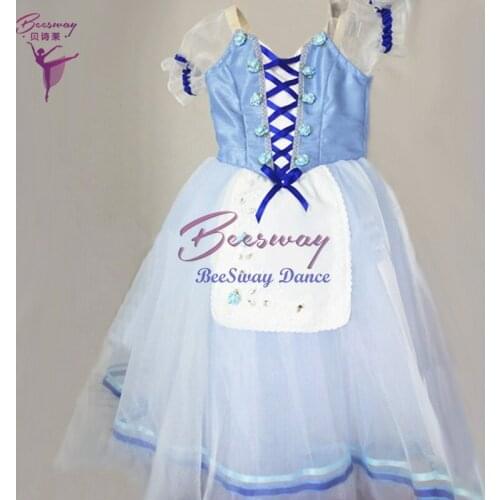 Blue Professional Ballet long tutu dress Ballet romantic tutu skirt Ballerina Ballet skirt for girls