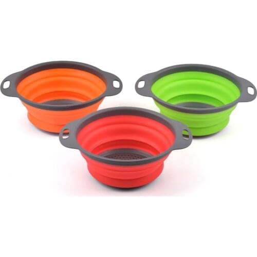 Foldable Drain Basket Colander Fruit Vegetable Washing Basket Strainer Collapsible Drainer With Handle Kitchen Storage Tools