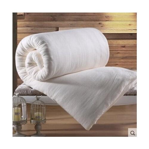 220*240 Thick Comforters Fresh Long-Staple Cotton edredon King blanket Gauze Quilt Core Pregnant edredom Elderly futon duvet