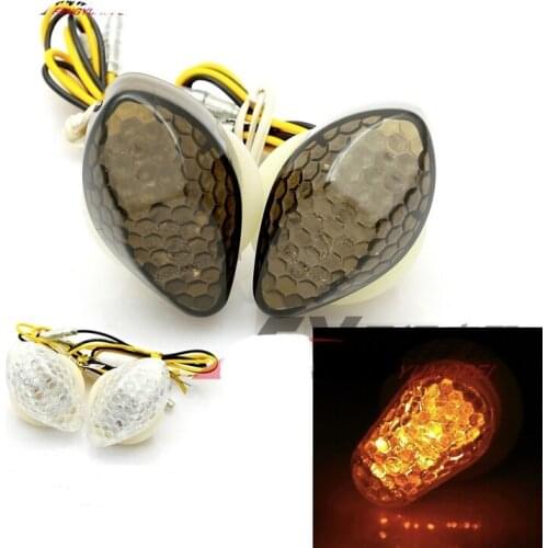 Turn Signal LED Amber Light Lamp Indicator Super Bright For Honda CBR600 F4 F4I CBR600RR F5 CBR929/954RR CBR1000R Smoke / Clean