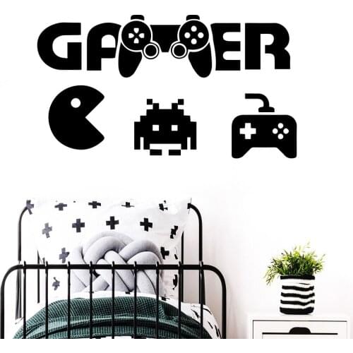 Amazing Gamer Wall Art Sticker Modern Wall Decals Vinyls Boys Room Game Room Decoration Wallpaper Game murals