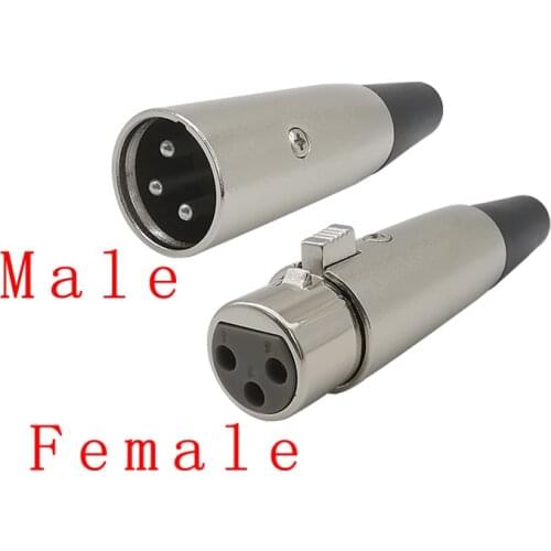 XLR 3Pin Male and Female Audio Plug Jack Solder Connector Adapter for Music Desk Speaker Audio Microphone Mic Cable Terminals