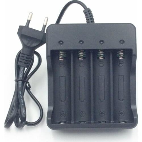 Battery Charger EU Plug18650 Battery Charger 1 slot Fast Charging for18650 14500 16340 26650 Li-Ion Batteries auto stop charging