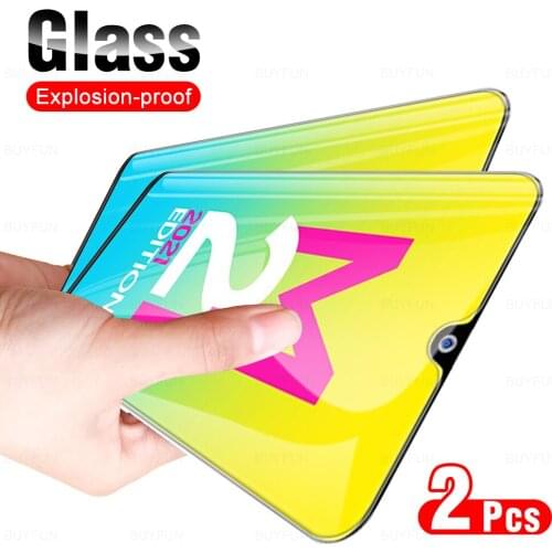 2Pcs HD Full Cover Protective Glass For Samsung Glaxy M21 2021 Phone Screen Protector Glasses Film For Sansung Sumsung M 21 6.4"