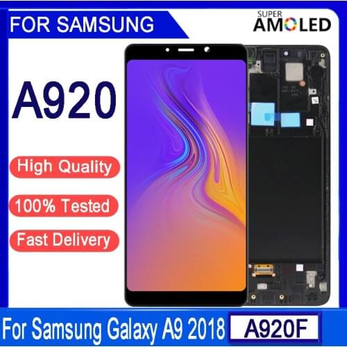 Original 6.3" AMOLED LCD Display For Samsung Galaxy A9 2018 A920 A920F A920FD with Touch Screen Digitizer Assembly replacement