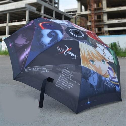 Anime Cartoon Fate/Grand Order Saber Printed Sun Rain Folding Umbrella Cosplay Prop for Boy Girl Christmas Gift 1pcs
