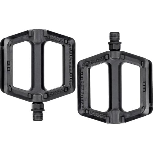 1 PAIR BIKE PEDALS BLACK CYCLE BMX MOUNTAIN BIKE with REFLECTORS 9/16"