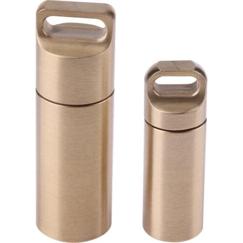 1Pc Waterproof Medicine Bottle Drug Holder Pill Box Medicine Case Container Bottle Holder Keychain Outdoor Pill Case