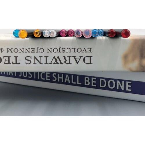 12 pcs/lot HB Good Quality Diamond Simple Pure Black Cylindrical Pencil Stationery For Office and School Supplies