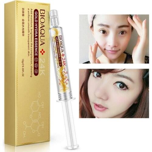 24K Gold Foil Water Light Needle Essence Anti-Aging Moisturizing Whitening Essence Hyaluronic Acid Essence