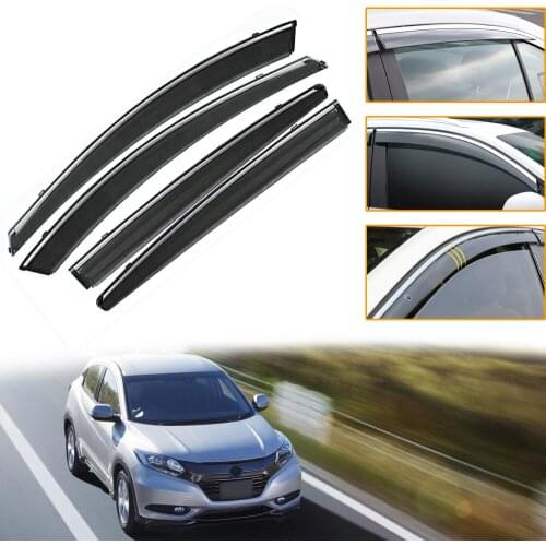 For Honda Vezel HRV XRV 2014 2015 2016 2017 2018 ABS Car Smoke Window Sun Rain exterior visor Deflector Guard Accessories 4PC