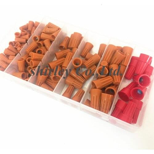 5kinds=158Pcs Electrical Wire Twist Nut Connector P1 P2 P3 P4 P6 Terminals Cap Spring Insert Assortment