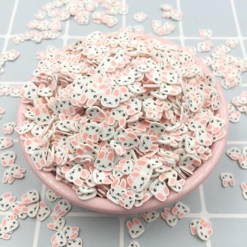 50g Polymer Clay Rabbit Slice Hot Clay Sprinkles for Crafts DIY Nail Art Decoration Material Accessories Phone Deco