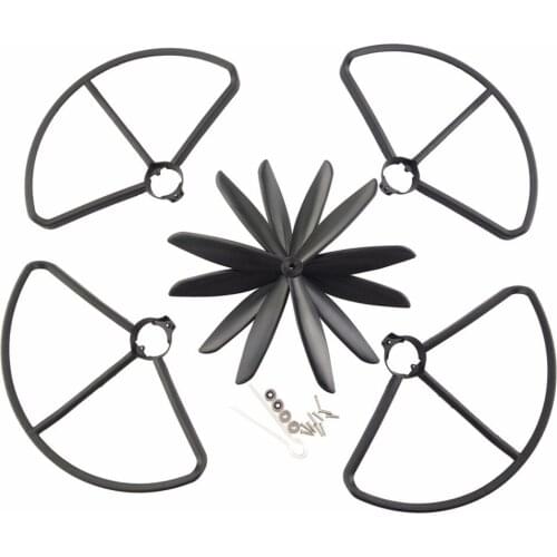 BLLRC accessories 4PCS protective cover propeller For MJX B2C B2W Bugs 2 D80 F18 F200SE four-axis aircraft spare parts UAV-Black